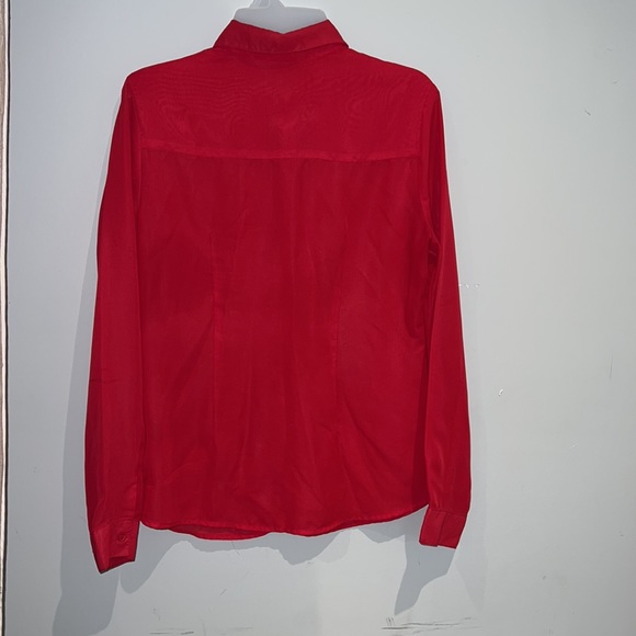 Suzy Sheir Red co-operate shirt. US 6. - Picture 3 of 5